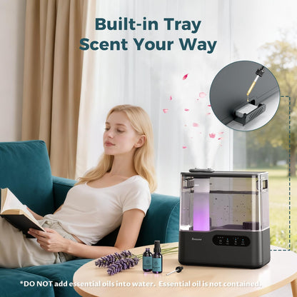 BREEZOME 5L Cool Mist Humidifier for Bedroom 7-Color Mood Light Quiet 25dB