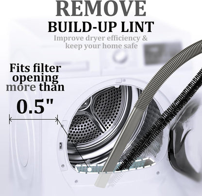 Fullclean Dryer Vent Lint Vacuum Attachments Hose for Dyson Gen5 V15 V15s V12 V11 V10 V9 V8 V7 Detect Absolute Cyclone Outsize Slim Nozzle Crevice Flexible Lint Removal Tool Dryer Vent Cleaner Kit
