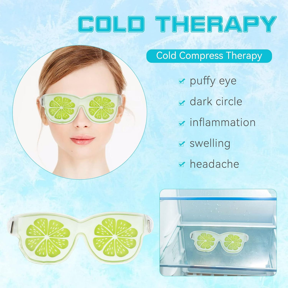 Gel Eye Mask for Dark Circles and Puffiness,Cold/Hot Packs Reusable Cute Cooling Ice Eye Masks,Relief Migraine Eyes Swollen,Soft & Non Toxic Suitable for Kids,Woman and Man(3 Pack)