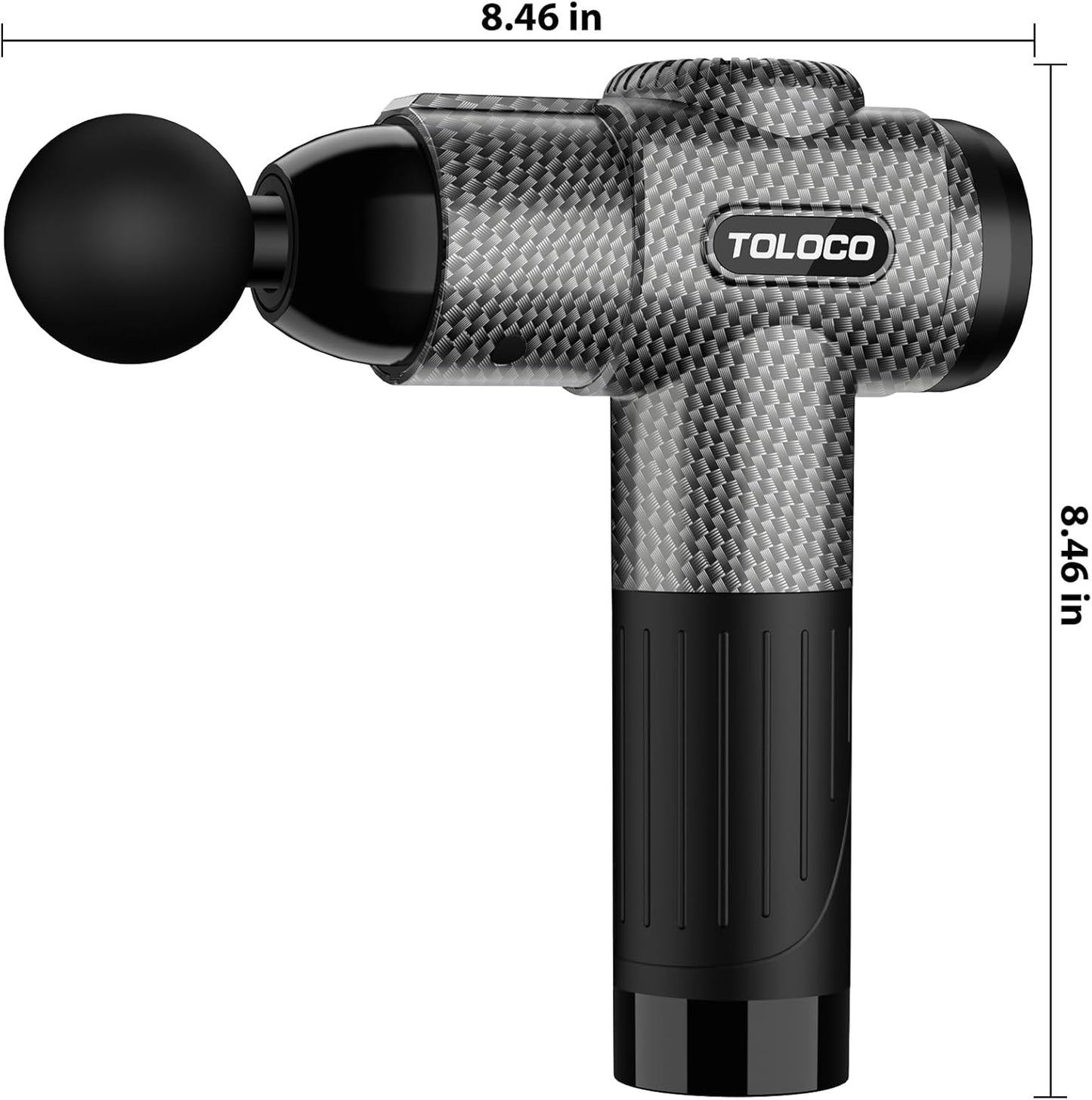 TOLOCO Massage Gun, Deep Tissue Back Massage for Athletes for Pain Relief, Percussion Massager with 10 Massages Heads & Silent Brushless Motor, Relaxation Gifts for Men Women, Black