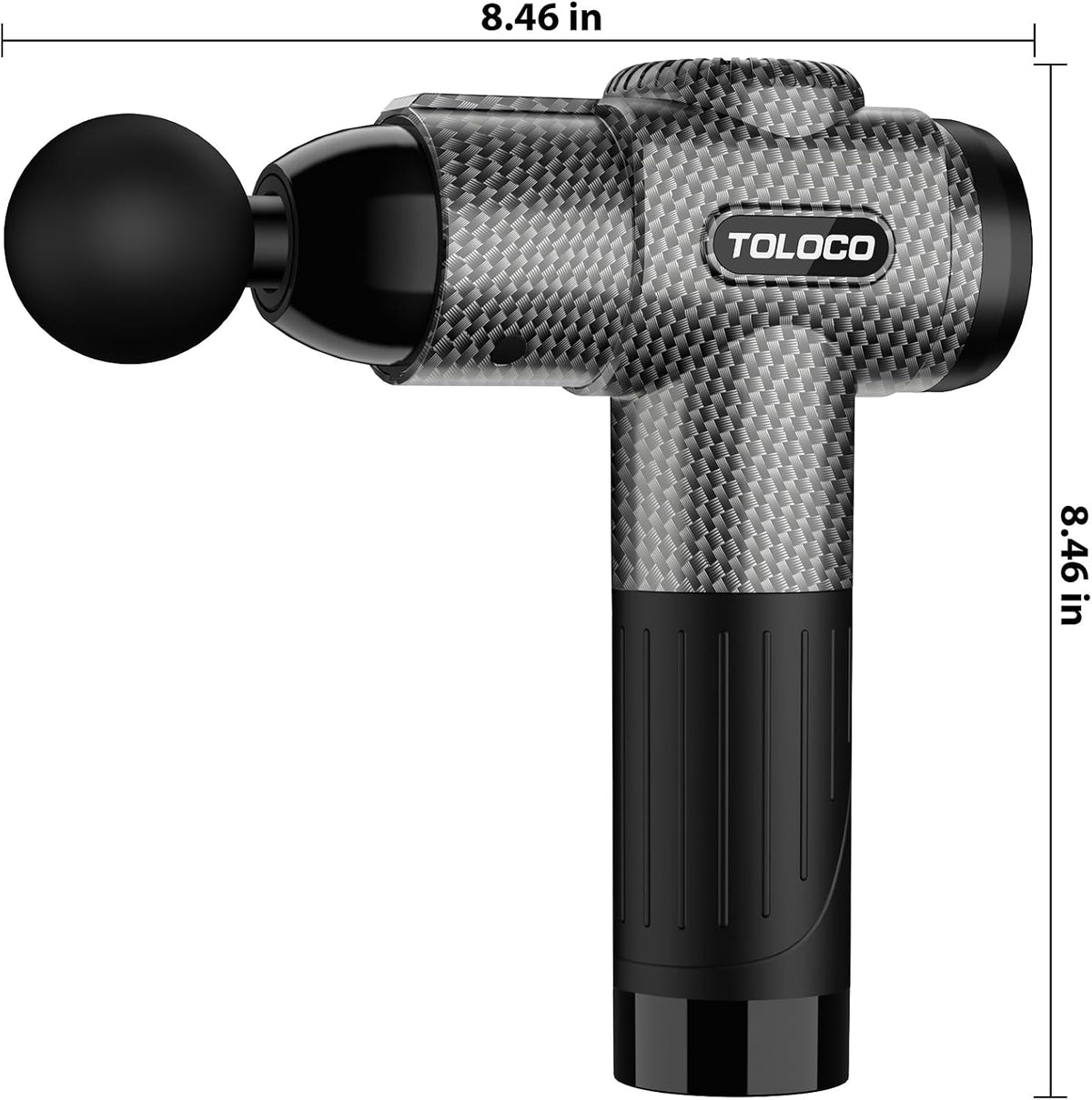 TOLOCO Massage Gun, Deep Tissue Back Massage for Athletes for Pain Relief, Percussion Massager with 10 Massages Heads & Silent Brushless Motor, Relaxation Gifts for Men Women, Black