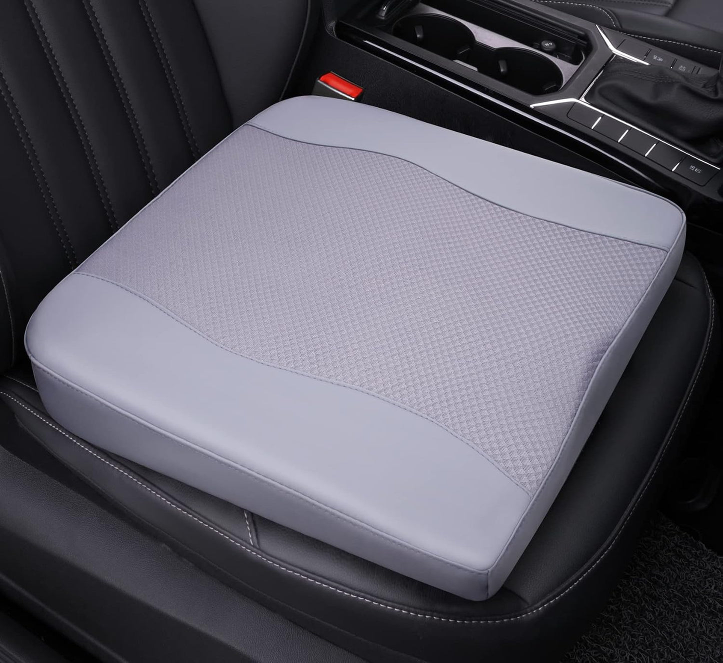 Lofty Aim Car Seat Cushion, Memory Foam Car Seat Cushions for Long Driving | Comfy Car Seat Pillow for Pain Relief, Driver Seat Cushion Adds Height, Butt Cushion for Car, Truck, Office Chair, Black