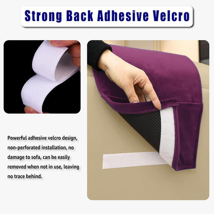 Adjustable Headrest Pillow for Recliners and Armchairs - Non-Slip Velvet Cushion for Neck Support and Pain Relief (Gray)