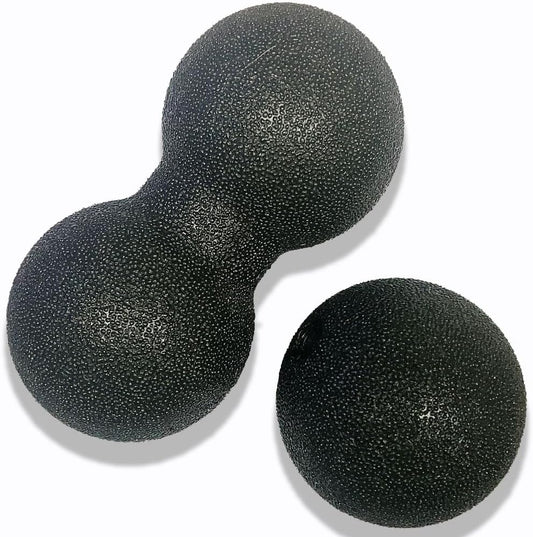 Peanut Massage Ball, Double Lacrosse Foam Roller for Physical Therapy, Firm | Deep Tissue Exercise, Myofascial Release, Muscle Knots Acupoint Relief, Trigger Point Tool for Neck Back Feet Waist Pain