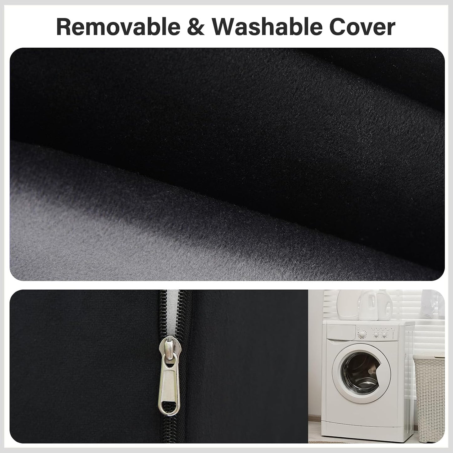 Vekkia 21" Reading Pillow for Bed with Adjustable Arms and XL Side Pockets | 60° Wedge Back Support, Washable Cover, Support Chair for TV, Gaming, Working, Nursing, Recovery in Bed & Floor, Black/Gray