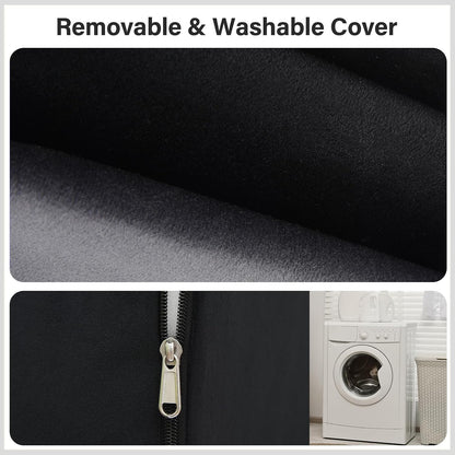 Vekkia 21" Reading Pillow for Bed with Adjustable Arms and XL Side Pockets | 60° Wedge Back Support, Washable Cover, Support Chair for TV, Gaming, Working, Nursing, Recovery in Bed & Floor, Black/Gray