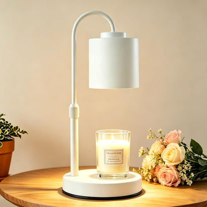 CASTLELIFE Dimmable Candle Warmer Lamp with Timer, Height Adjustable Candle Warmer for Jar Candles, Electric Wax Melt Warmer for Home Decor House Warming Gifts, Birthday Gifts for Women, Black Clear
