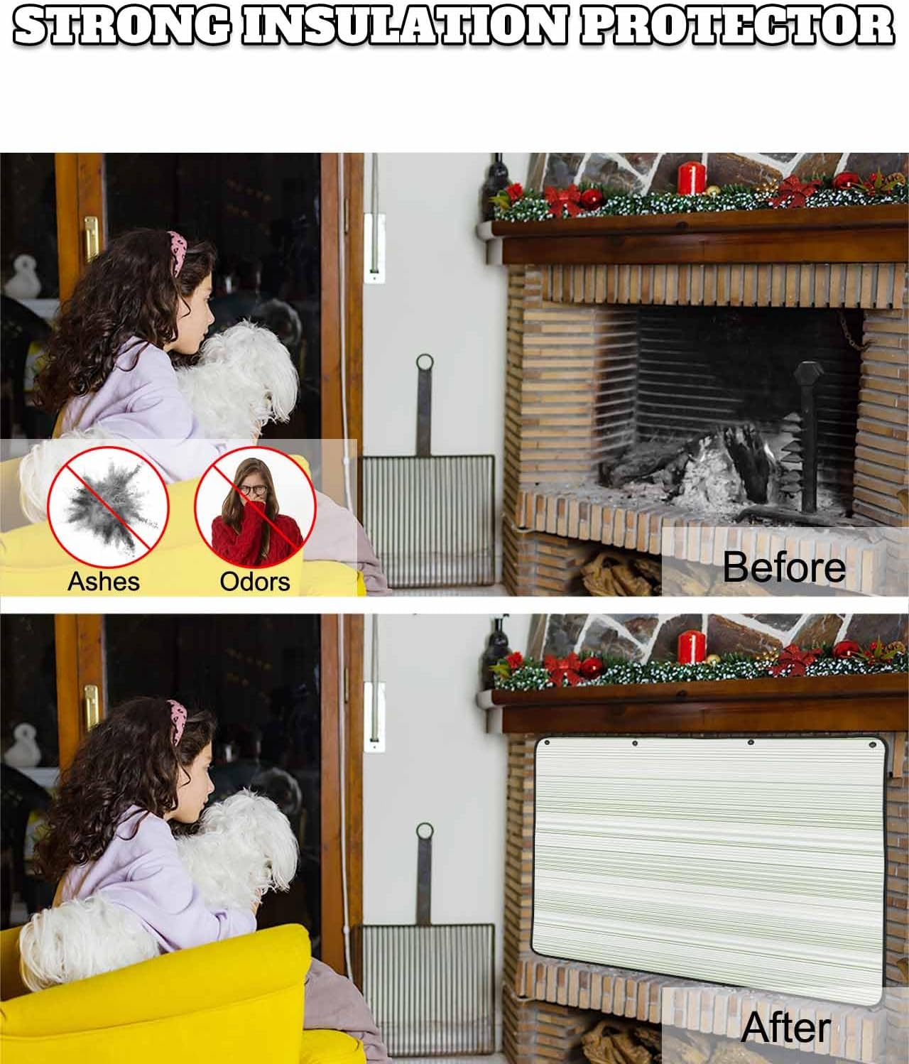 Magnetic Fireplace Cover Purple Stripes Fireplace Screen Decorative Classic Striped Lines Insulation Fireplaces Blocker Blanket Save Energy Fireplaces Draft Stopper Covers for Living Room 36x30 Inch