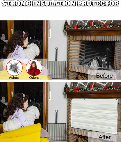 Magnetic Fireplace Cover Purple Stripes Fireplace Screen Decorative Classic Striped Lines Insulation Fireplaces Blocker Blanket Save Energy Fireplaces Draft Stopper Covers for Living Room 36x30 Inch