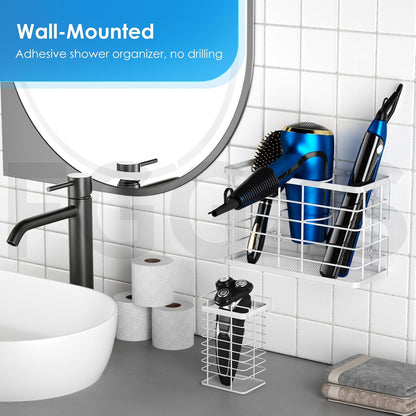 Hair Tool Organizer, Dryer Holder, 3 in 1 Blow Bathroom Organizer Wall Mounted/Cabinet Door for Flat Iron, Curling Straightener, Care & Styling Tools Storage Basket