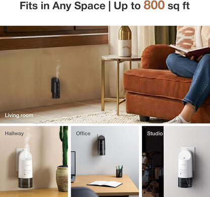 Airversa Smart Waterless Diffuser Plug in Wall for Essential Oils, 160mL, App Control Scent Diffuser with Buttons, Up to 800 sq ft, Oil Diffuser for Home, Room, Spa, Office, Studio, ANP White