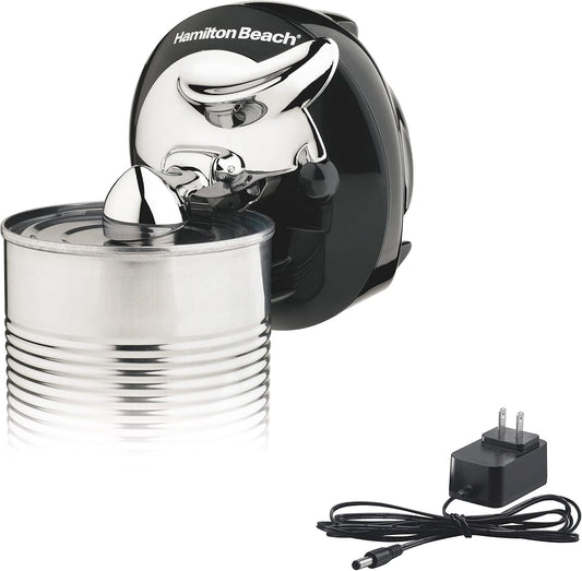 Hamilton Beach Walk 'n Cut Hands-Free Cordless Electric Can Opener | Automatic & Hand-Free | Rechargeable | Opens Any Size Can |Easy Clean Removable Blade | Black | 76501G