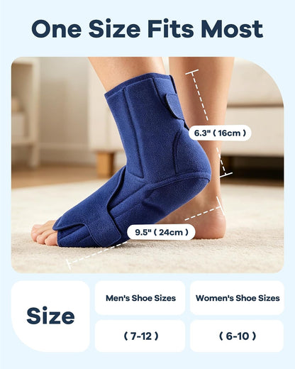 Ankle Foot Ice Pack Wrap for Plantar Fasciitis Relief, 60-Min Long-Lasting