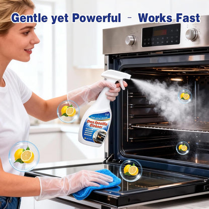 Snowlily Oven Rack & Grill Cleaner Spray, 16.9 Fl Oz, Multi-Purpose Heavy Duty Degreaser, Eliminates Thick Grease & Build-Up, Lemon Scent