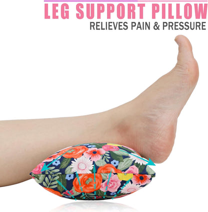 Comfortable Padding Knee Pillow for Side Sleepers Leg Support Pillows Hip Replacement Back Pain Relief Pressure off After Surgery between Thighs Joints Side Sleeping Men Women, Painting Flower