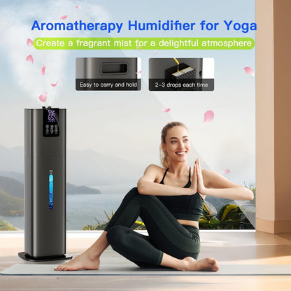 Smart Humidifiers Large Room Bedroom Home,2.11Gal(8L) Quiet Top Fill Cool Mist Humidifier,Smart App & Remote Control, 3 Speed Humidifier with 360°Nozzle,Humidity Setting for Baby Office Plant(White)
