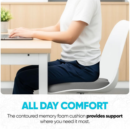 FORTEM Seat Cushion, Office Chair Cushion for Tailbone Sciatica Pain Relief