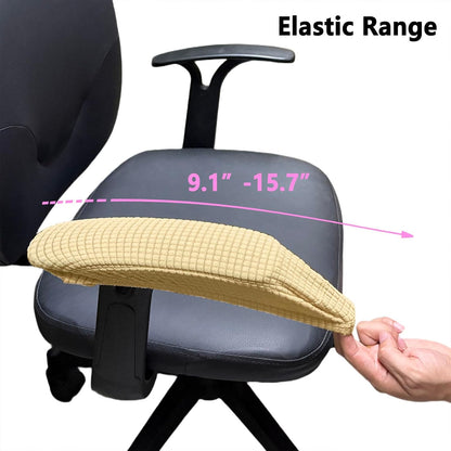Melaluxe Office Chair Armrest Covers, Stretchable Removable Washable Chair Arm Covers, Elastic Desk Computer Gaming Chair Arm Rest Protector Slipcovers (Black)