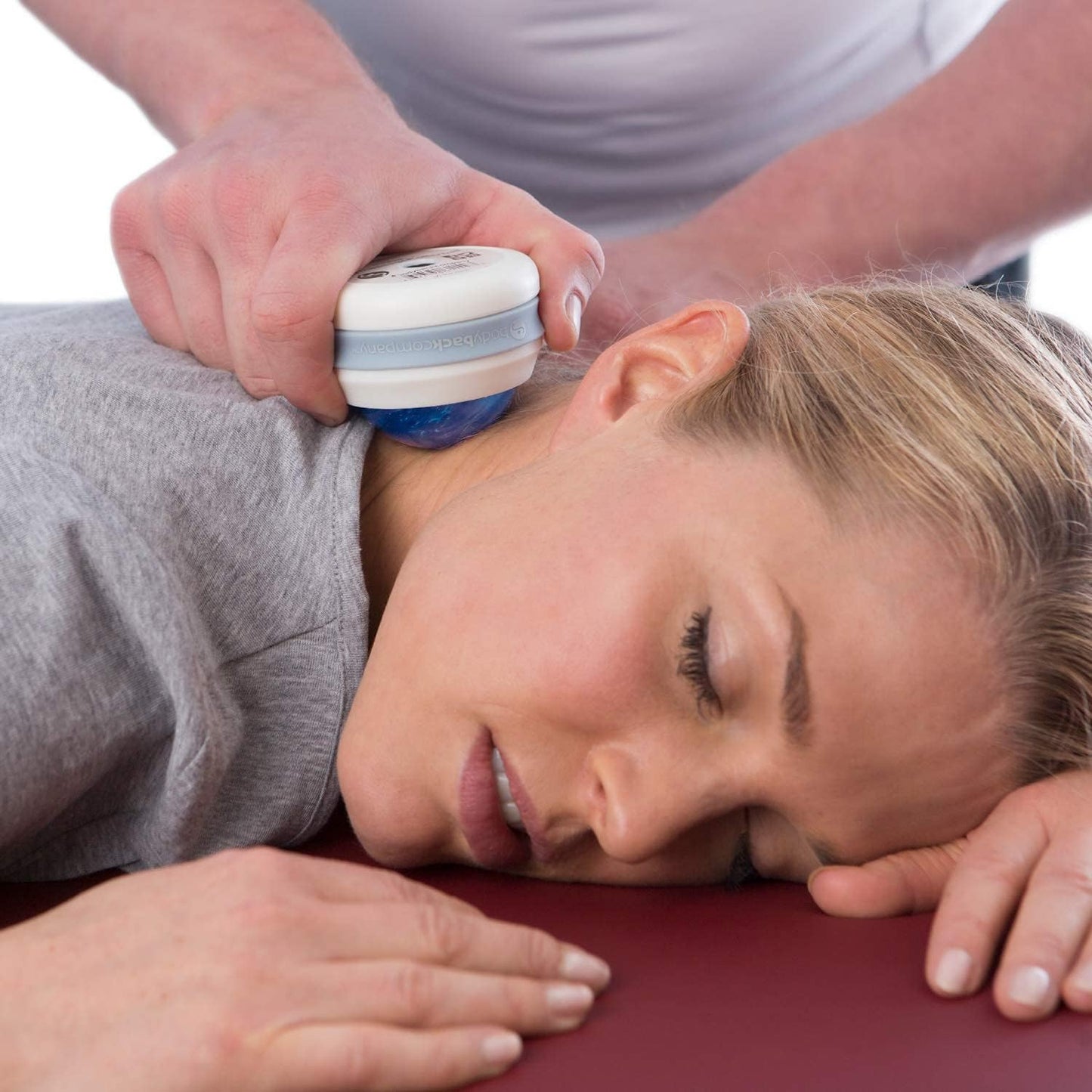 Body Back Massage Roller Ball - Body & Neck Massager for Muscle Recovery | FSA Eligible 360° Rolling Ball Massager For Sore Muscles, Handheld Massage Roller Ball For Full Body Tension Relief, Purple