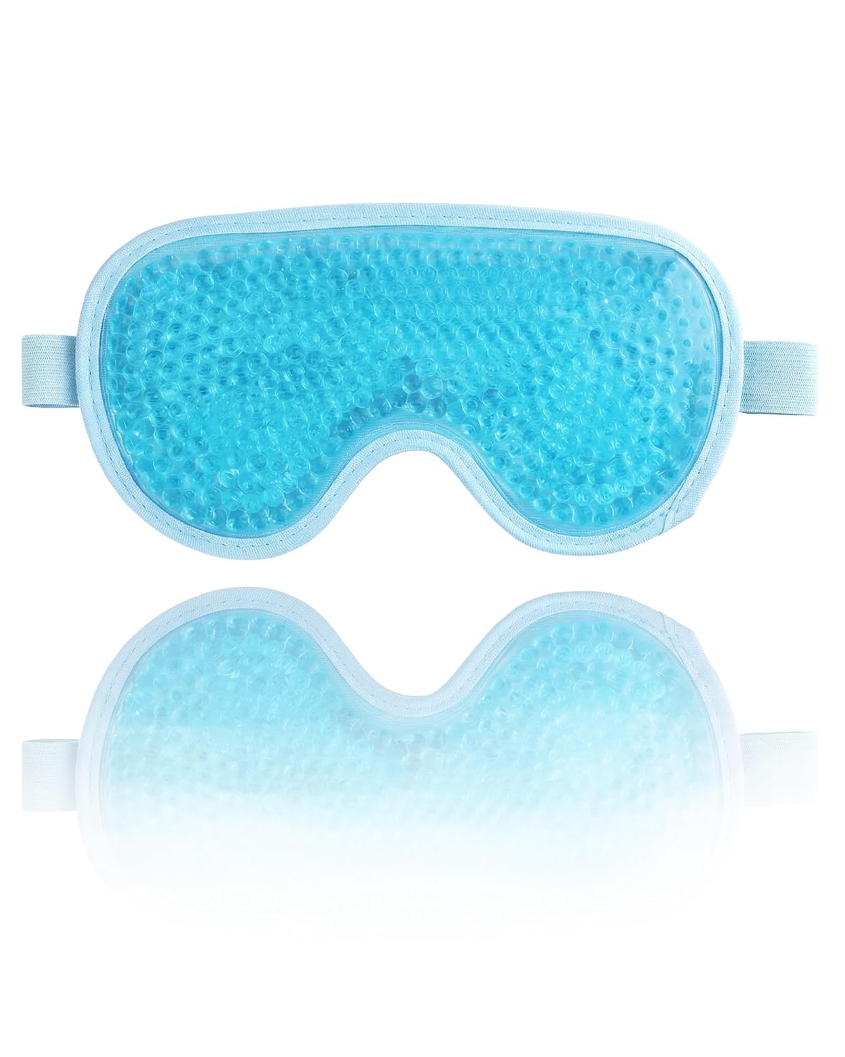 Cooling Gel Eye Mask for Puffy Eyes,Reusable Cooling Eye Mask for Migraine, Headache, Dark Circles, Dry Swollen Eyes, Sinus Pain,Blue