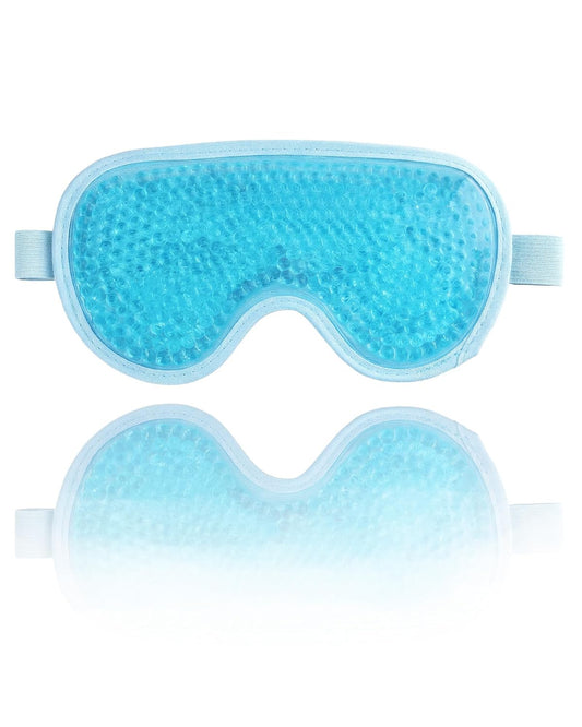 Cooling Gel Eye Mask for Puffy Eyes,Reusable Cooling Eye Mask for Migraine, Headache, Dark Circles, Dry Swollen Eyes, Sinus Pain,Blue