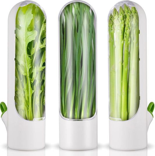 Lallisa Herb Saver Pod Herb Keeper Vegetable Fresh Cilantro Containers for Refrigerator Keeping Bottle Herb Preserver for Mint Fridge Storage, Keeps Greens Fresh for 2-3 Weeks