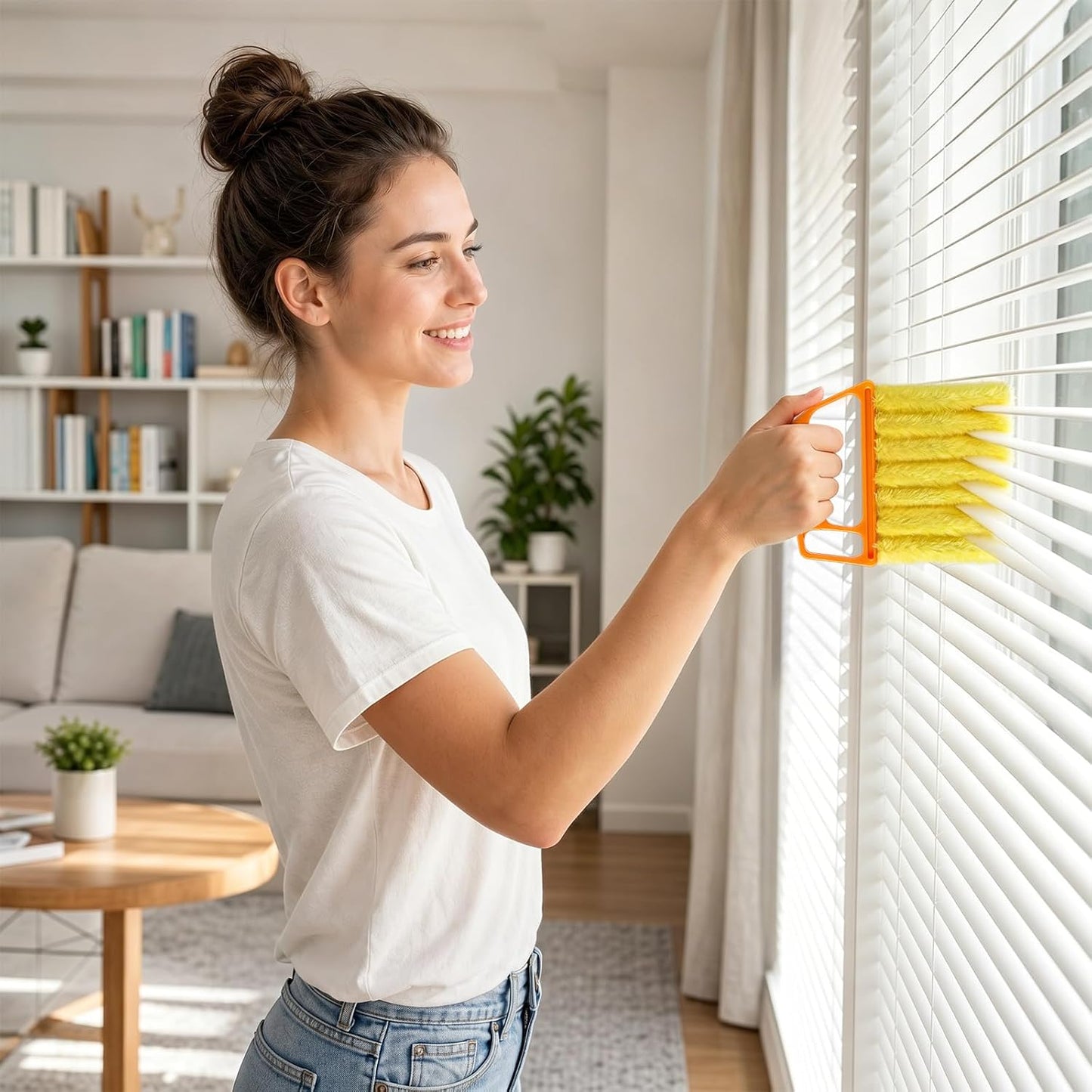 8PCS Window Blind Cleaner Duster Tool, 7-Finger Microfiber Blind Duster | Removable and Washable, Cleaning Tools for Window Shutters & Air Vent