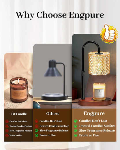 Candle Warmer Lamp with Timer Dimmer Adjustable Height for New Home Decor, Birthday Gifts for Women,Candle Warmer for Women Mom Christmas Mother's Day Gfit