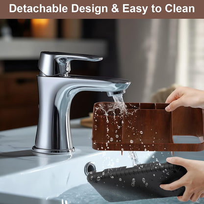 GFWARE Black Toothbrush Holder - 7 Slots Bathroom Organizer Countertop with Drainage Matte Black Electric Toothbrush and Toothpaste Holder for Bathroom Accessories Organization Vanity Sink Storage | Detachable 7 Slots Matte Black Kid Electric Toothbrush