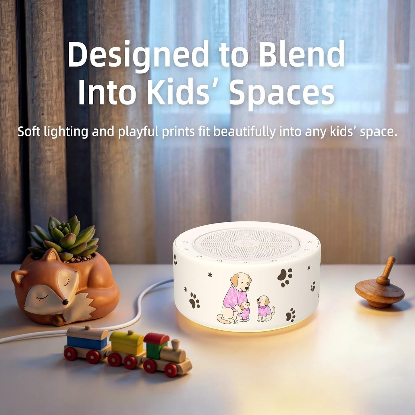 Kipcush White Noise Machine for Baby & Adults, 30 Soothing Sounds, Sleep Sound Machine with 8 Color Night Light, Memory Function, White Noise for Sleeping, Nursery, Office, Travel & Relaxation