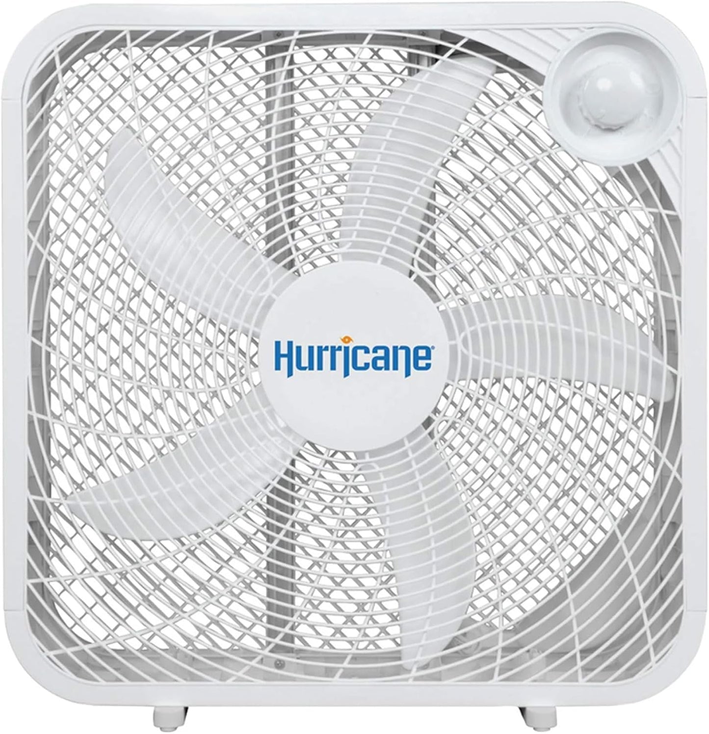 Hurricane Classic Floor Box Fan with 3 Speed Settings, Black - 20in | Corded Portable Electric Air Cooling Unit w/ Powerful 2400 CFM Airflow for Home, Garage, Office, Bedroom & Basement