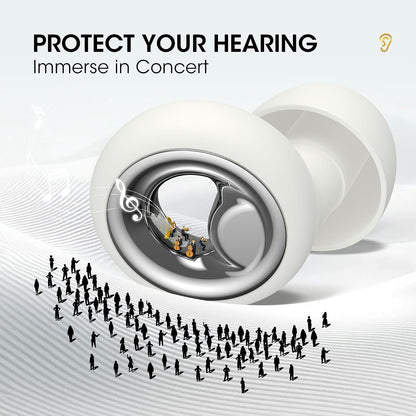 Noise Cancelling Ear Plugs for Sleeping, Reusable Silicone Ear Plugs for Noise Reduction, Soft Hearing Protection with 8 Ear Tips for Concerts, Work, Shooting, and Travel(Rose)