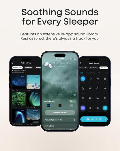 Soundcore Sleep A30 Special by Anker, Noise Reduction Sleep Earbuds | Noise Reduction, Adaptive Snore Masking, Ultra Comfort for Side Sleepers, Vast Sleep Audio, 8-10H Playtime, Sleep Headphones