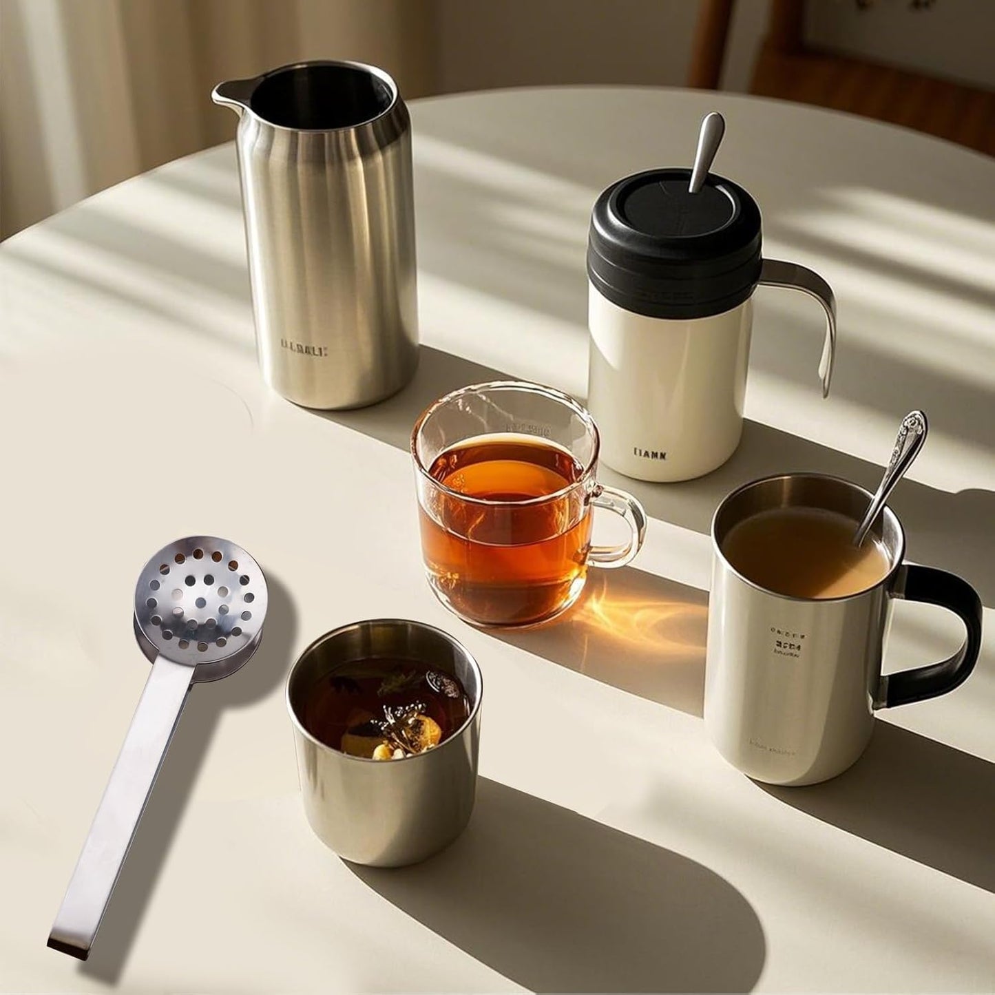 2pcs Tea Bag Squeezer Tongs, Stainless Steel Teabag Clip Holder Strainer Dispenser Gripper Picker Spoon Accessories for Tea Drinkers Gifts(Silver, Gold)
