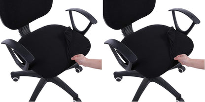 Smiry Office Computer Chair Armrest Covers, 2PCs Anti-dust Arm Rest Pad | Removable Washable Desk Chair Arm Pad Covers, Grey