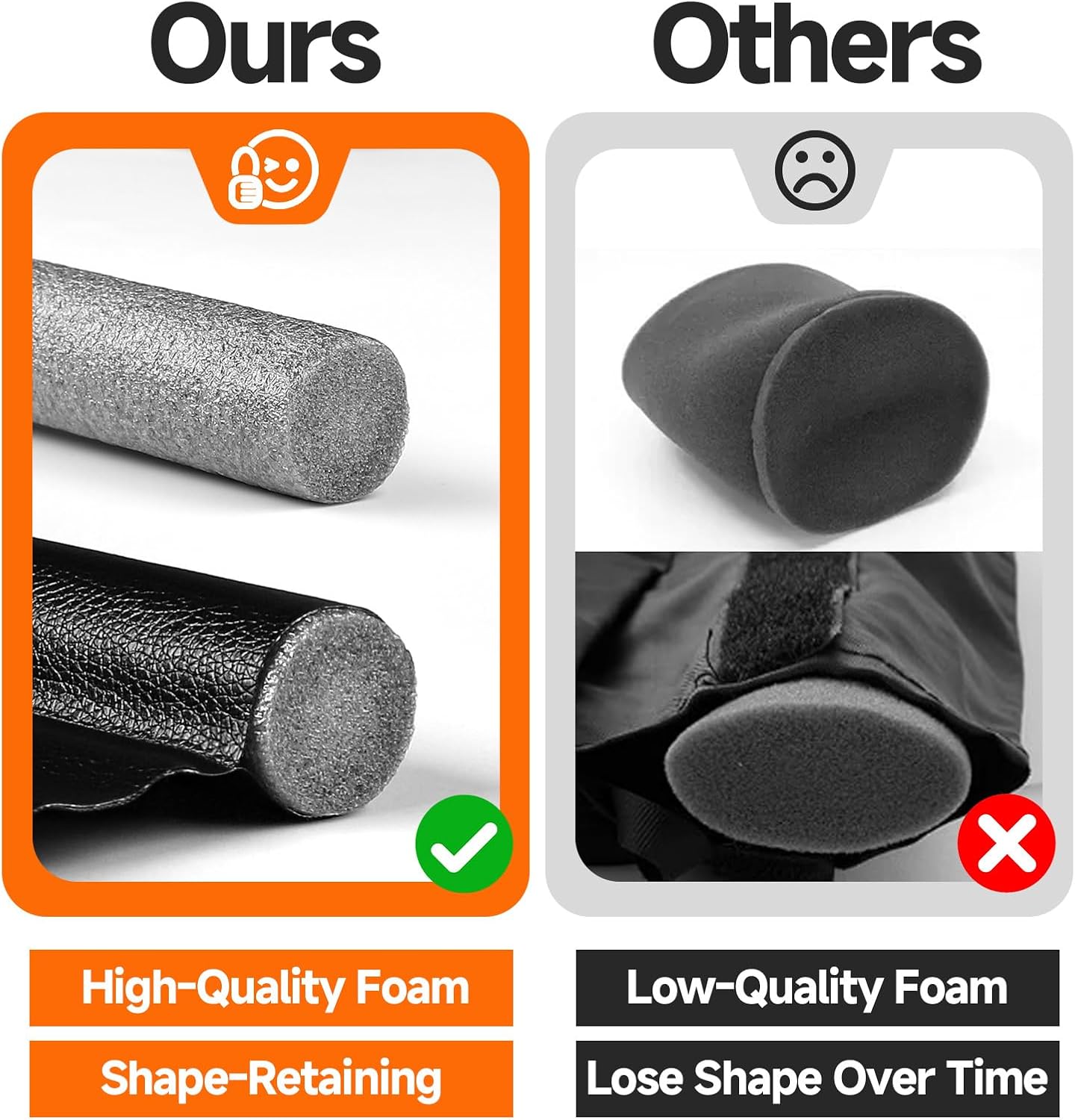 Under Door Draft Stopper, 6 Pack 12.6 Inch Doors Draft Blocker, Flexible and Adjustable Replacement Foam Tubes, Block Noise, Sound and Cold Air Door Seal, Gap Filler for Bottom of Doors, Grey