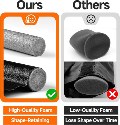 Under Door Draft Stopper, 6 Pack 12.6 Inch Doors Draft Blocker, Flexible and Adjustable Replacement Foam Tubes, Block Noise, Sound and Cold Air Door Seal, Gap Filler for Bottom of Doors, Grey