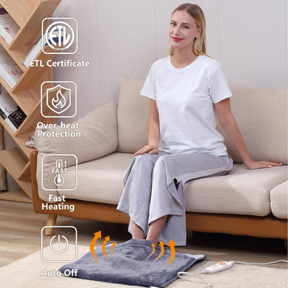 Gintao Electric Heated Foot Warmers for Feet,22"×20" Soft Foot Heating Pad