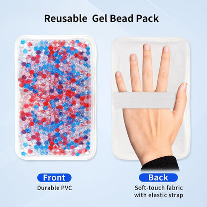 Gel Ice Packs for Injuries Reusable 2 Packs Hot Cold Gel Wrap with Strap
