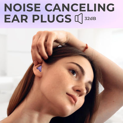 PQ Silicone Gel Ear Plugs for Sleeping and Swimming - 50 Noise Cancelling Earplugs, Ear Protection with Sound Blocking Level 32Db, Soft Wax Pillows (50 Pillows), Color: White