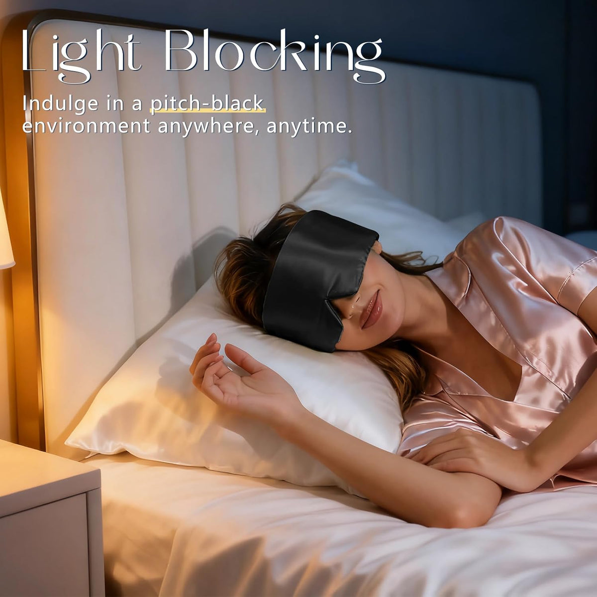ZIMASILK 22 Momme 100% Mulberry Silk Sleep Mask - Full Silk Filled