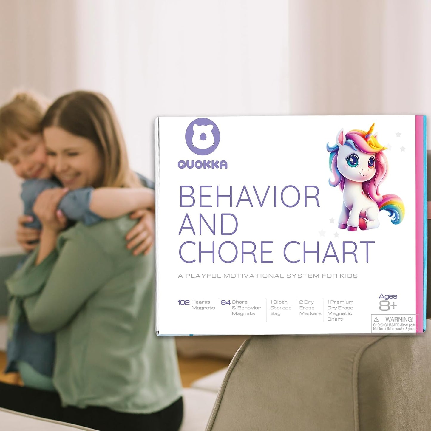 Magnetic Chore Chart for Kids - Reward Behavior Chart for Kids at Home | Dry Erase Morning Routine Schedule Board - Responsibility Star Chart for Toddlers 3-5 - 48 Magnets and 49 Stars