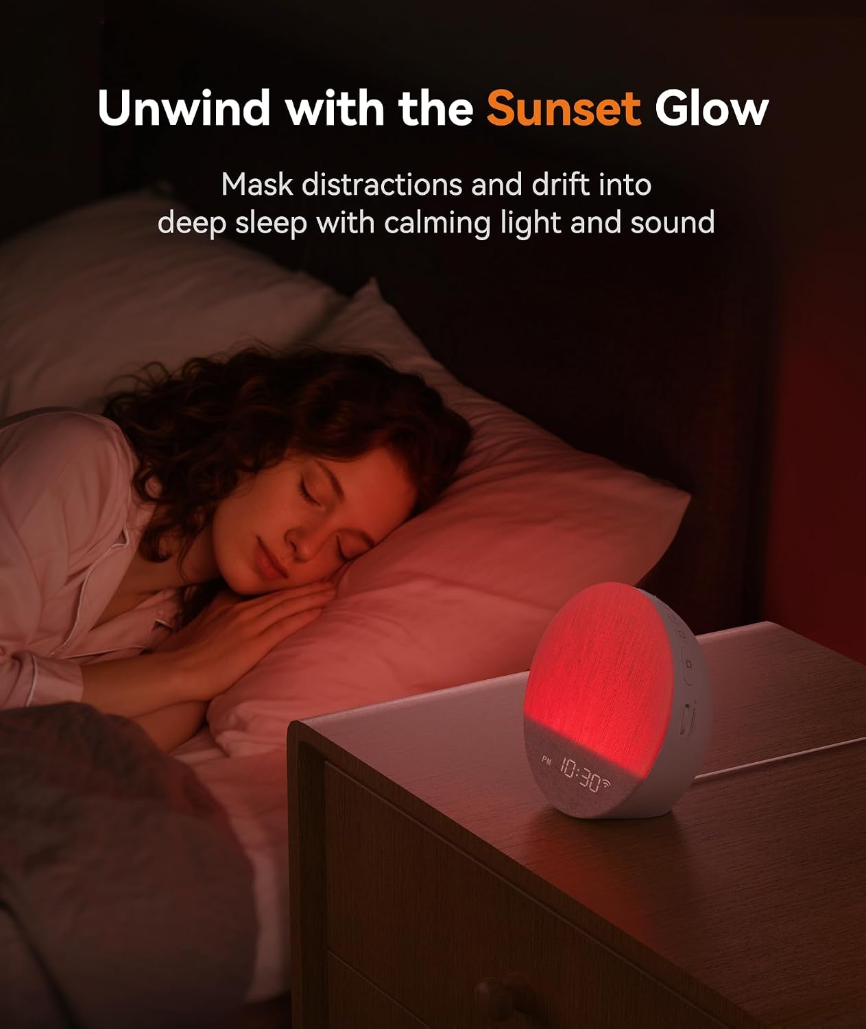 Dreamegg Sunrise 1 Pro - Sunrise Alarm Clock, Sound Machine for Sleep, Favorites Mode, Sleep Routines, Dimmable Night Light, 29 Soothing Sounds, White Noise Machine, Wake Up Light for Bedrooms, Adults