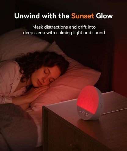 Dreamegg Sunrise 1 Pro - Sunrise Alarm Clock, Sound Machine for Sleep, Favorites Mode, Sleep Routines, Dimmable Night Light, 29 Soothing Sounds, White Noise Machine, Wake Up Light for Bedrooms, Adults