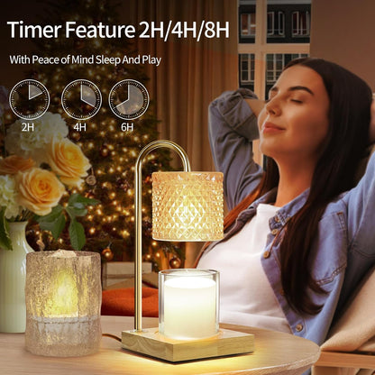 TigQiang Candle Warmer Lamp with Timer, Birthday Gifts for Women, Amber