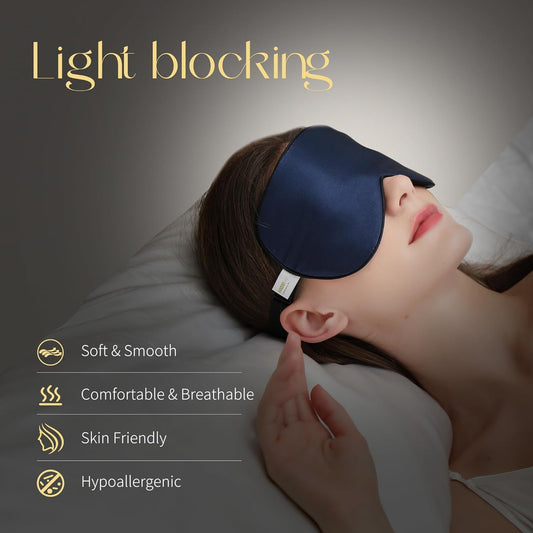 ZIMASILK Adjustable 100% Mulberry Silk Sleep Mask