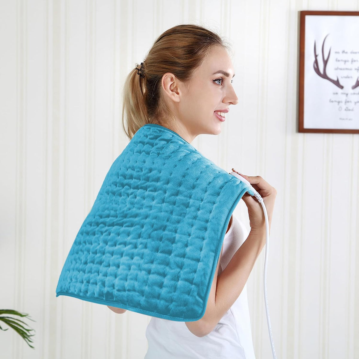 Electric Heating pad for Back Neck Shoulder Knee Arms Legs- Electric Heat Pads with 6 Heat Settings & Auto Shut Off Heat Heating Pad for Birthday Mother Father Girl Men Women