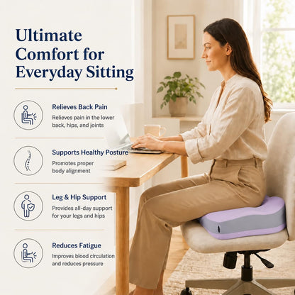 Memory Foam Ergonomic Seat Cushion for Office Chairs Pain Relief