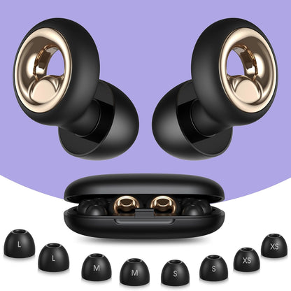 Noise Cancelling Ear Plugs for Sleeping, 60dB (SNR) Silicone Ear Plugs for Noise Reduction, Reusable Sleeping Earplugs for Snoring, Concert & Shooting Ear Protection(Charcoal Gray)