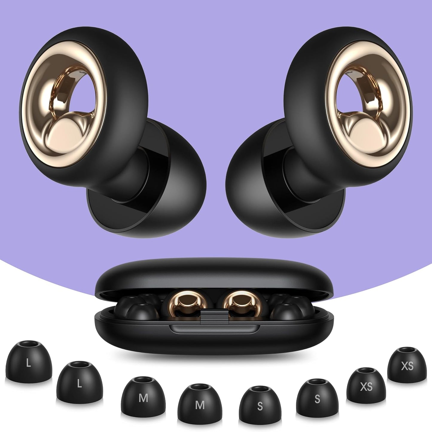 Noise Cancelling Ear Plugs for Sleeping, Reusable Silicone Ear Plugs for Noise Reduction, Soft Hearing Protection with 8 Ear Tips for Concerts, Work, Shooting, and Travel(Rose)